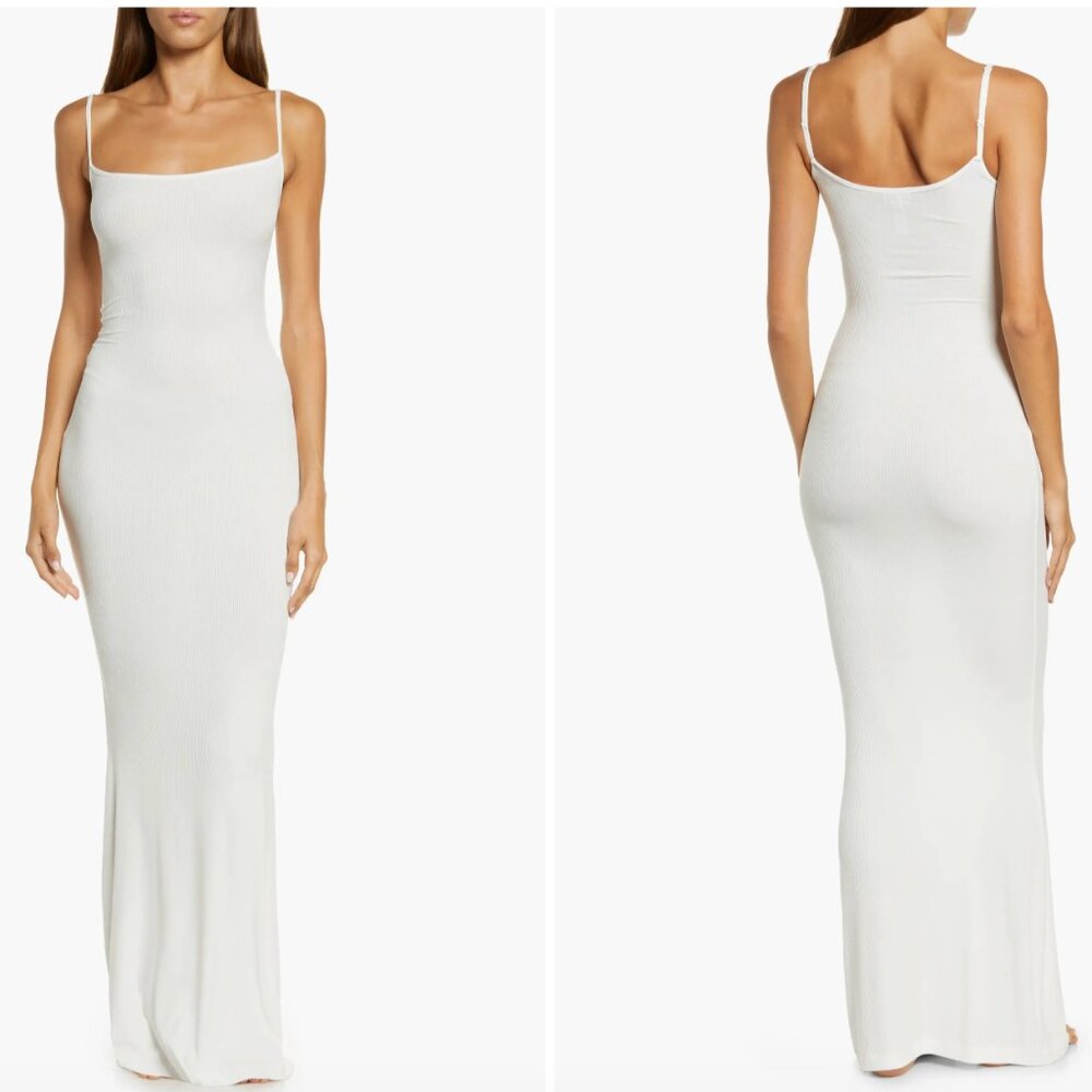 SKIMS NWT Soft Lounge Long Slip Dress in Marble Size M